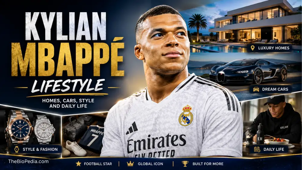 Kylian Mbappé lifestyle featuring luxury homes, sports cars, fashion, and daily life in Madrid